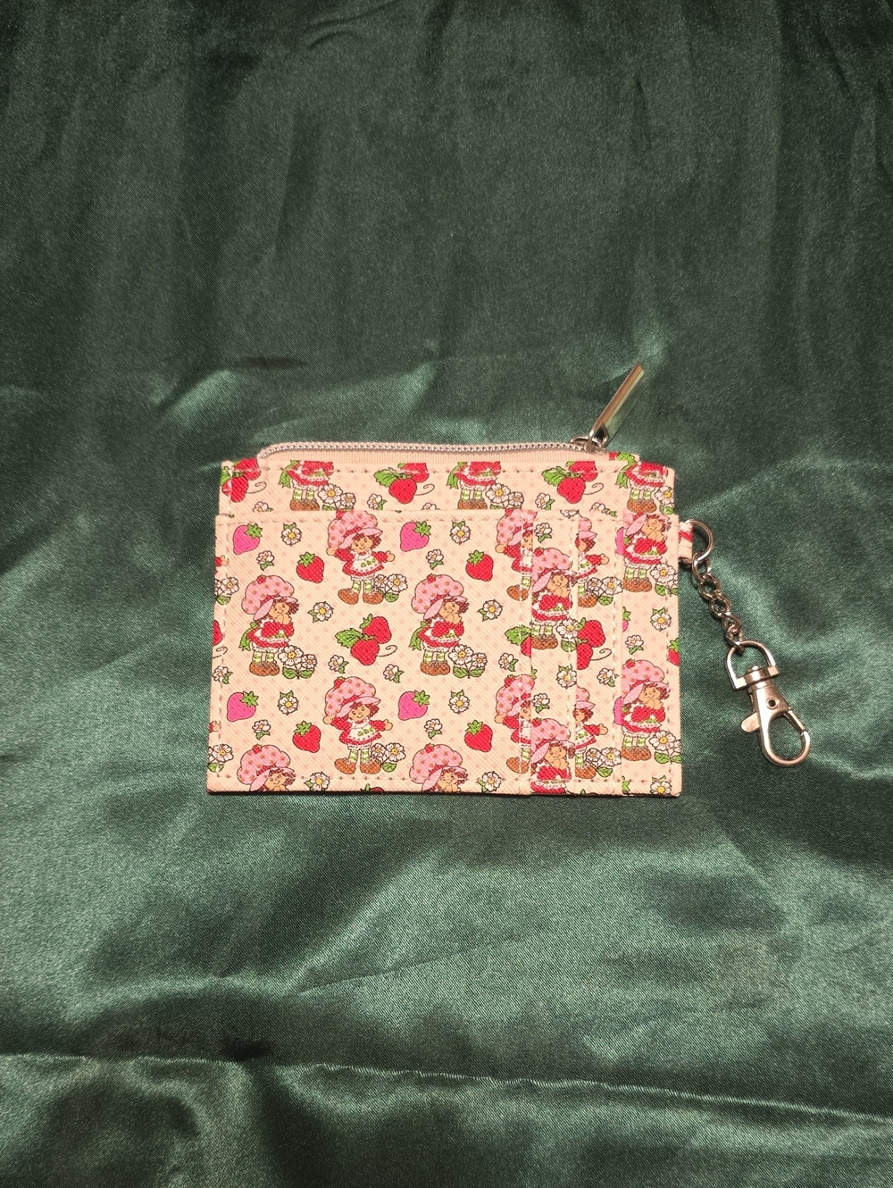 Strawberry Shortcake Print Card Holder Coin Pouch - Pink